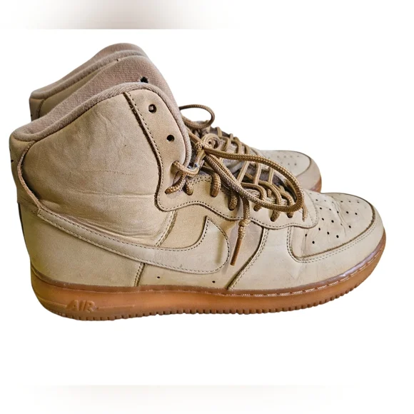 Size 11 - Nike Air Force 1 High '07 LV8 WB Flax 2016 - FLAX - Picture 1 of 9